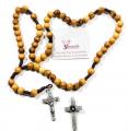  ROSARY OLIVE WOOD CORD WITH RELIC 