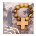  Rosary Ring Olivewood from Holy Land 