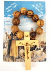  Rosary Ring Olive wood from Holy Land 