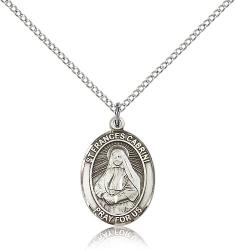  St. Frances Cabrini Medal  - Sterling Silver - 3 Sizes 