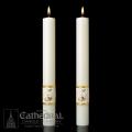  Complementing Altar Candles Ornamented  (2pcs) 