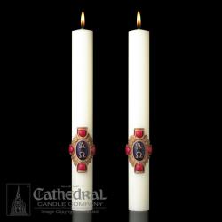  Complementing Altar Candles Christ Victorious (2pcs) 