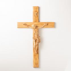  Crucifix OLIVE WOOD Hand Carved 19.5 inch 