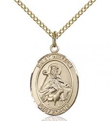 St. William of Rochester Medal - 14K Gold Filled - 3 Sizes 