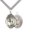  Sports Medal St. Christopher Archery Pendant 3/4 in 