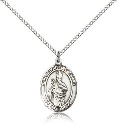  St. Augustine of Hippo Medal - Sterling Silver - 3 Sizes 