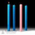  Advent Candle Set 1.5" Dia PARAFFIN (BLUE ROSE) 