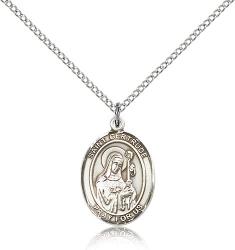  St. Gertrude of Nivelles Medal - Sterling Silver - 3 Sizes 