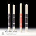  Advent Candle Set Artisan 51% BEESWAX (BLUE / ROSE) 