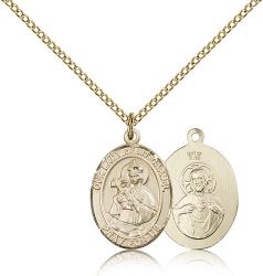  Mary Our Lady of Mount Carmel Medal - 14K Gold Filled - 3 Sizes 