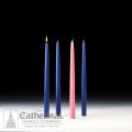  Advent Candle Tapers 12" Boxed Set of 4 (3 Blue/1Rose) 
