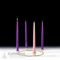  Advent Wreath Tabletop Brass 10" with Candles (3 Purple/1 Rose) 