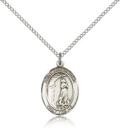  St. Zoe Medal,  Sterling Silver - 2 Sizes 