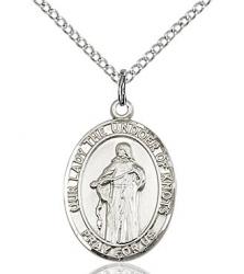  Mary Our Lady Undoer of Knots Pendant Sterling Silver 3/4 inch 