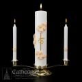  Wedding Candle Gold Accent Pillar 