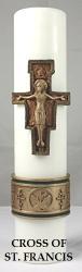  Christ Candle - Cross of St. Francis 3 x 14 