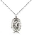  Mary IMMACULATE CONCEPTION Pendant Sterling 7/8 inch 