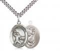  Sports Medal St. Christopher Football Pendant 3/4 inch 