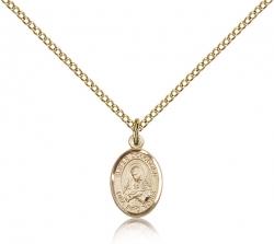  Mary Our Lady of Sorrows Pendant 14K Gold Filled 1/2 inch 