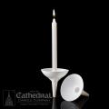  Votive / Vigil Processional Candle 'Drip Protectors, Handle/Holder White 