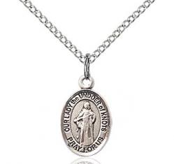  Mary Our Lady Undoer of Knots Pendant Sterling Silver 1/2 inch 