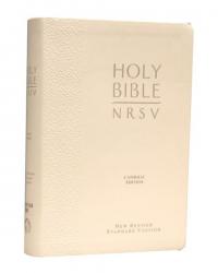  NRSV Catholic Presentation Bible, White Imitation Leather (QTY DISCT $29.95) 