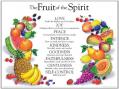  Poster Fruit Of The Spirit Laminated Wall Chart 