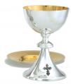  Chalice and Well Paten, Silver 