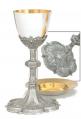  Chalice and Well Paten, Silver, Gold Lined 