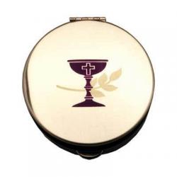  Pyx with Chalice Motif Holds 7 Hosts 