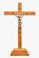  Crucifix Standing 12" Wood, Brass Corpus 