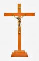  Crucifix Standing 14.5" Wood, Brass Corpus 