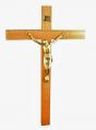  Crucifix 11" Wood, Brass Corpus 