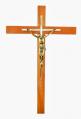  Crucifix 9" Wood & Brass 