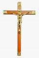  Crucifix 9" Wood, Brass Corpus 