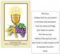  Prayer Card First Communion Chalice 100/Pkg 