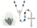  Children's Rosary First Communion Black with Organza Bag 