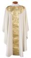  Chasuble, Concelebrant Gold and White Satin Brocade 