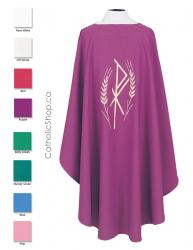  Chasuble Chi Rho and Wheat Available in 8 Colours 