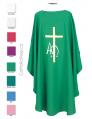  Chasuble Cross and Alpha Omega Available in 8 Colours 