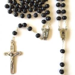  Rosary Black with Holy Water from Lourdes 