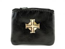  Rosary Case Black Leather 