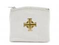  Rosary Case White Leather 