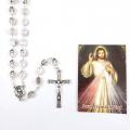  Rosary Divine Mercy Silver 