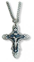  PENDANT CRUCIFIX WITH BLUE ENAMEL FROM THE HOLY LAND 