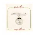  Baby Badge Baptism Silver Plated 