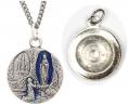  Pendant Mary Our Lady of Lourdes with Water from Lourdes 