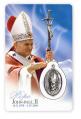  PRAYER CARD POPE JOHN PAUL II WITH MEDAL 
