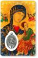  PRAYER CARD OUR LADY OF PERPETUAL HELP WITH MEDAL 