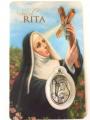  PRAYER CARD ST. RITA WITH MEDAL 